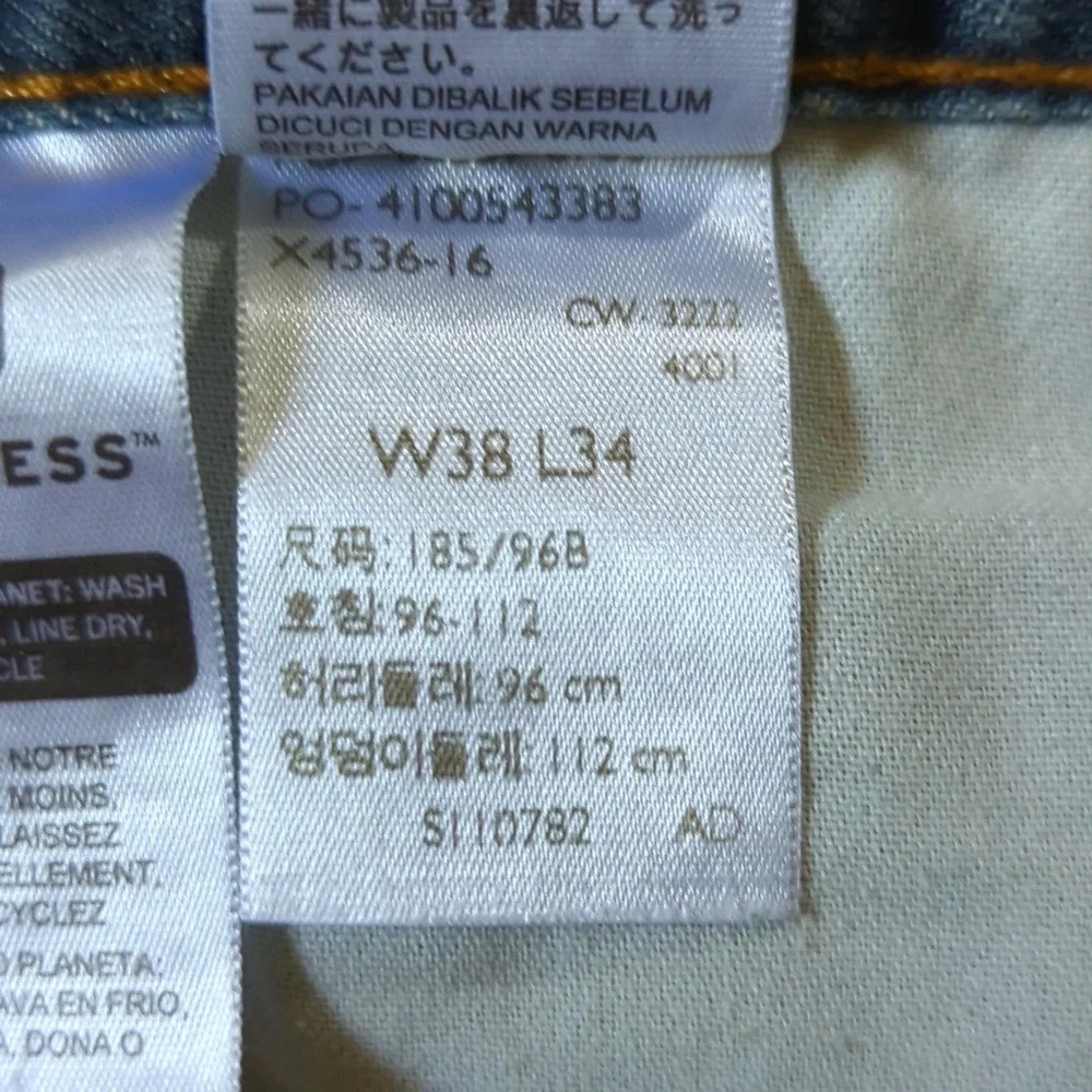 Levi's 559 Relaxed Straight Jeans Mens 38x34 Blue Medium Wash Denim 100% Cotton